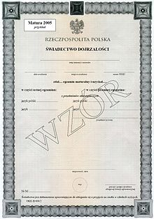Odbiór świadectw maturalnych