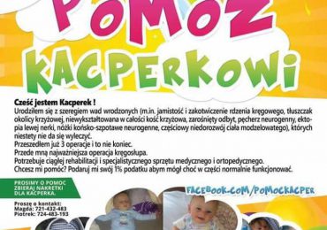 Zbieramy nakrętki dla Kacperka