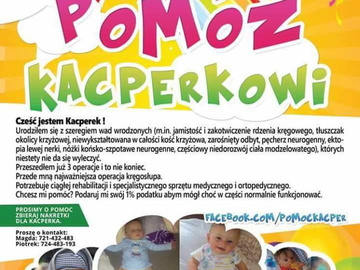 Zbieramy nakrętki dla Kacperka