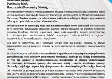 List Minister Edukacji Narodowej