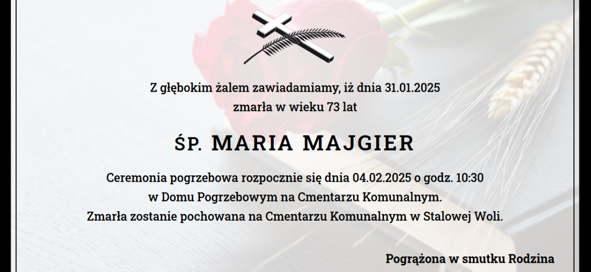 ŚP. Maria Majgier